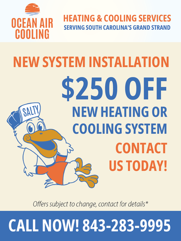 Ocean air heating and sales cooling